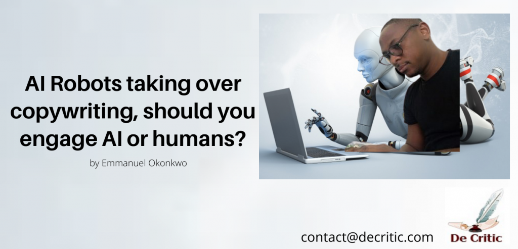 should you engage AI or human copywriters